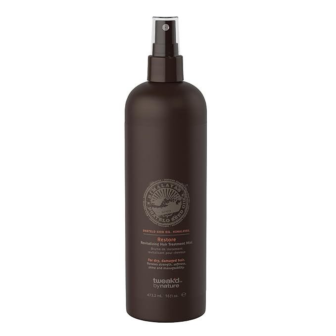 Tweak’d by Nature - Restore Revitalizing Hair Treatment Mist, Strengthens and Protects Hair for Soft Feel and Healthy Shine, Cruelty Free (16 ounces)
