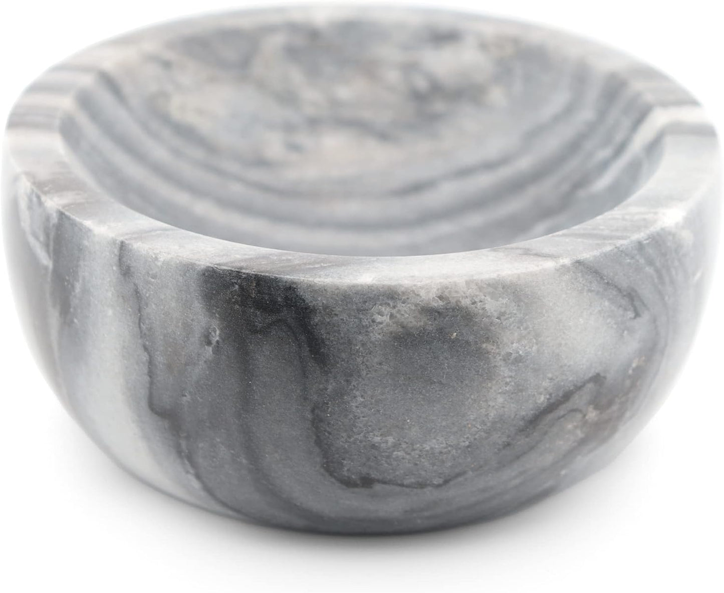 ShayVe Shaving Bowl for Shaving Soap & Cream — Marble Shave Bowl For Shaving Soap & Cream — Exquisite Heat Insulated Wet Shaving Kit Addition (Light Grey Marble)