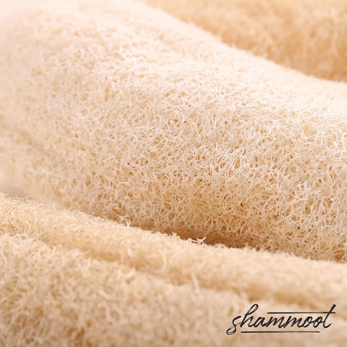 Natural Loofah Exfoliating Body Scrubber – Jordanian Natural Loofah Sponge Exfoliates Face & Body for Healthier Skin – 2-Sided Lufas for Men & Women – Body Wash Scrubber (Pack of 2)