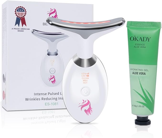 Red Light Therapy for Face, Facial Massager, Skin Tightening & Anti-Aging Face Lift Device, True Beauty Glow Facial Massager, 7-in-1 LED Facial Sculptor