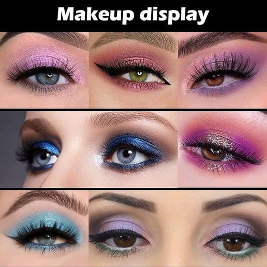 16 Colors Blue Pink Champange Matte Shimmer Eyeshadow Palette for Eye Makeup,High Pigmented Brown Eye Shadow Primers Powder Palet de sombras de ojos