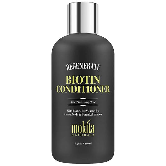 Conditioner with Biotin, ProVitamin B5 and Amino Acids for Repair Treatment and Deep Moisturizing for All Hair Types - Detangle, Protect and Support New Hair Growth - 8.5 Ounces