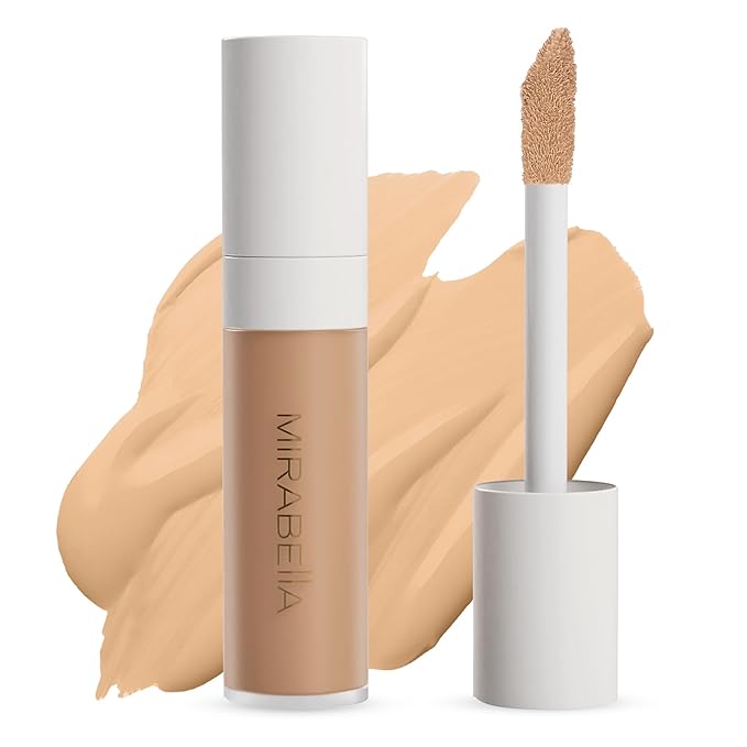 Mirabella Invincible For All Perfecting Under Eye Concealer Full Coverage - Hydrating Makeup Concealer for Dark Circles, Fine Lines & Wrinkles w/Hyaluronic Acid - Medium M140
