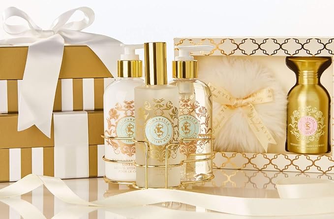 Shelley Kyle Lorelei Mini Gift Set, Includes Travel Size Perfume, Lotion, and Shower Gel, Packaged in Beautiful Cream and Gold Gift Box with Ribbon