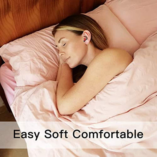 Ear Plugs for Sleeping, Noise Reduction Reusable Earplugs for Sleep, Hearing Protection Soft Comfy Silicone Ear Plugs for Concerts, Focus, Travel, Work, 33dB Noise Cancelling
