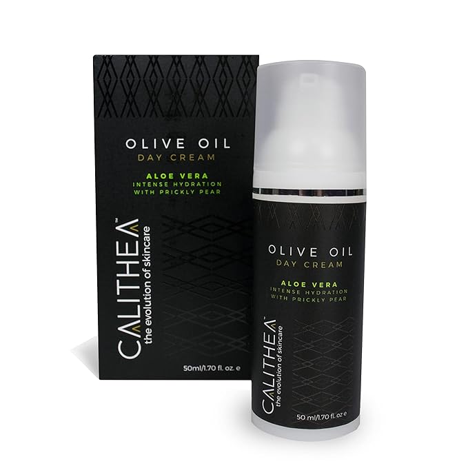 Calithea Day Cream Facial Moisturizer for Healthy, Glowing, Balanced Skin with Aloe Vera, Prickly Pear, Olive Oil