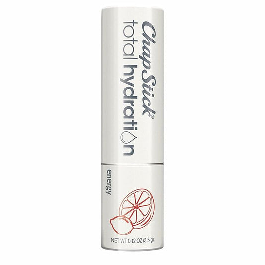 ChapStick Total Hydration Essential Oils Energy Lip Balm, Lime + Grapefruit Lip Balm Tube, Lip Care - 0.12 Oz