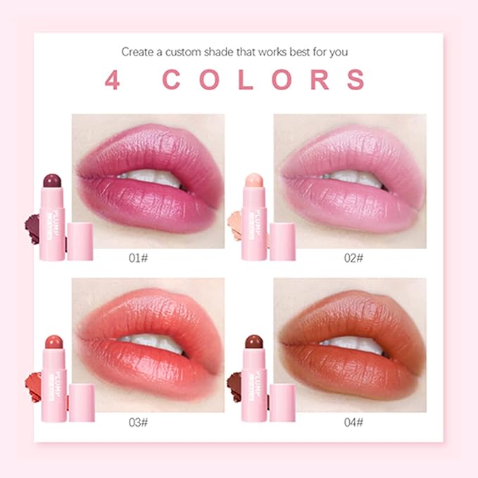 Plumping Lip Balm - Tinted Lip Balm Plumper - Enhancing & Hydrating Lip Moisturizer Fade Lip Lines Lip Care 0.17Oz/4.8g - 04 NOUGAT SAND