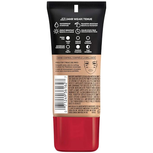 L'Oreal Paris Cosmetics Makeup Infallible Pro-Matte Liquid Longwear Foundation, Ivory Beige, 1 fl oz