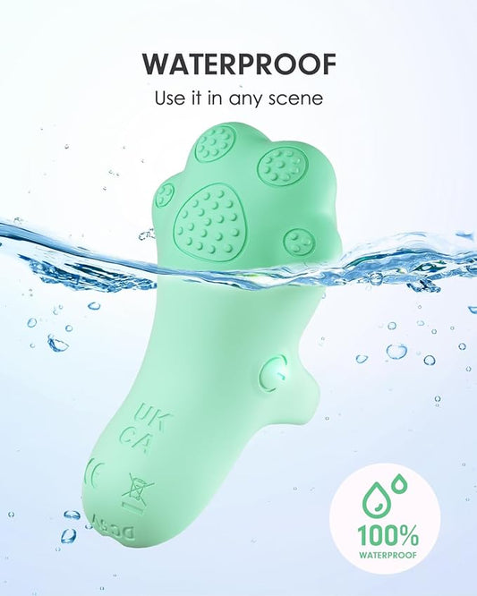 Portable Mini Facial Massage Ball, Waterproof Rechargeable Powerful Multifunctional Eye Face Finger Massager (Green)