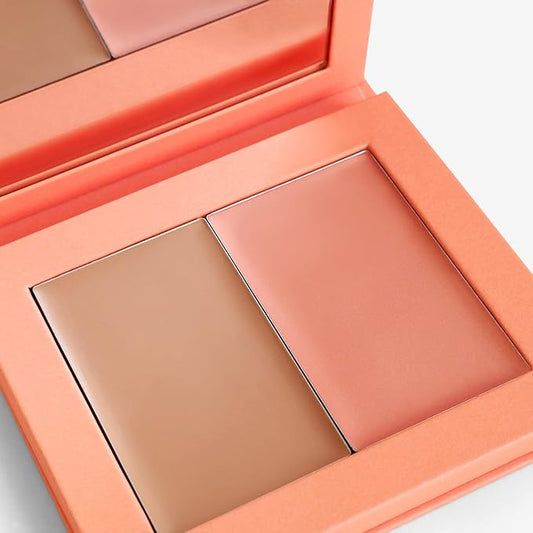 Makeup Cream Blush + Bronzer Refillable Palette - 8g - 0.282 Oz. - Long Lasting, Easy to Use, for a Radiant, Natural, Luminous Skin