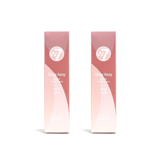 W7 Gloss Away Lip Balm - 2 Piece Set - Nourishing Lip Balm Formula With Shea Butter - Vanilla
