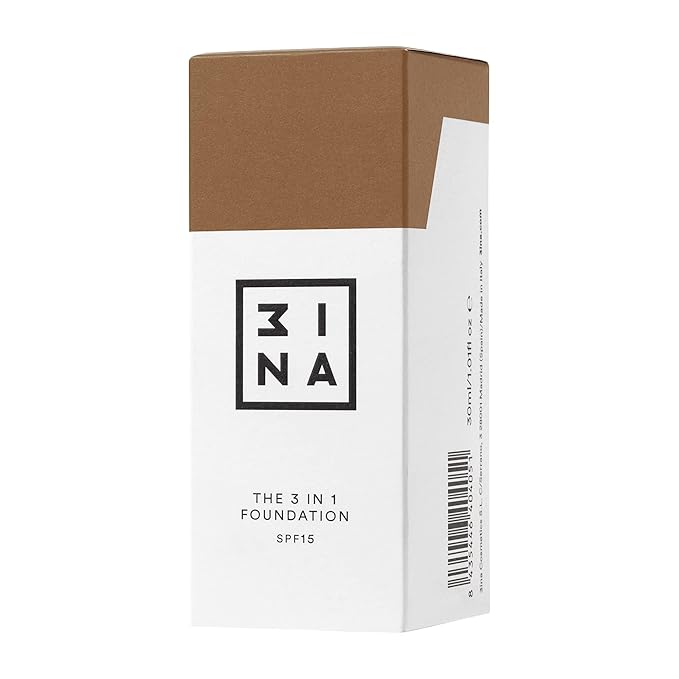 3INA The 3-In-1 Foundation 215 - Vegan Formula - Combination Of Primer, Concealer And Foundation - Medium Coverage - Natural Finish - Perfect For Covering Lines And Blemishes - Long Lasting - 1.01 Oz