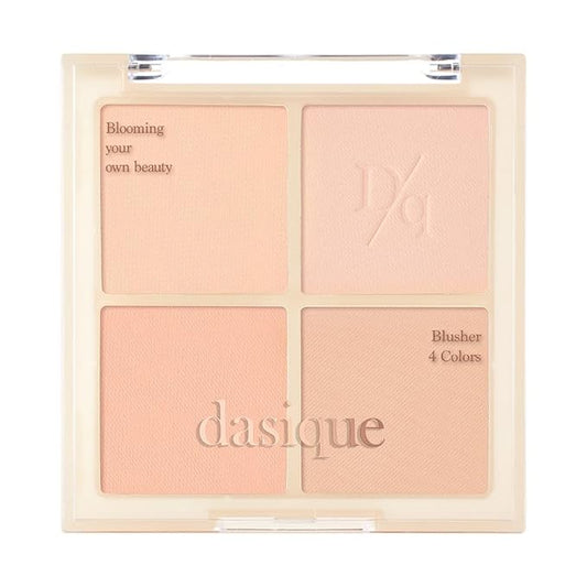 Dasique Blending Mood Cheek #01 Warm Blending l Cruelty-Free l 4 Blendable Shades in Lightweight, Long-lasting, Smooth Powder