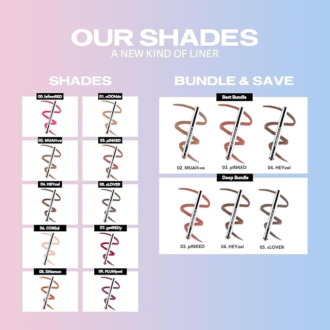 Sacheu Lip Liner STAY-N Peel Off Lip Stain — Long Lasting Matte Lip Tattoo Transfer Proof Lipstain Infused with Hyaluronic Acid & Vitamin E for All Skin Types — Vegan & Cruelty-Free, COREal