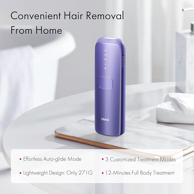 Ulike Laser Hair Removal for Women and Men, Air 3 Ice-Cooling IPL Device Hair Removal for Nearly Painless & Long-Lasting Results, 3 Modes & Auto Flashing for Fast Full Body Hair Removal from Home