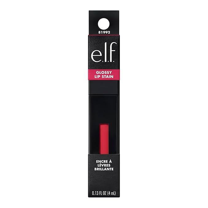 e.l.f. Glossy Lip Stain, Long-Lasting, Lightweight Lip Stain For A Sheer Pop Of Color & Subtle Gloss Finish, Vegan & Cruelty-Free, Fuchsia Fantasy