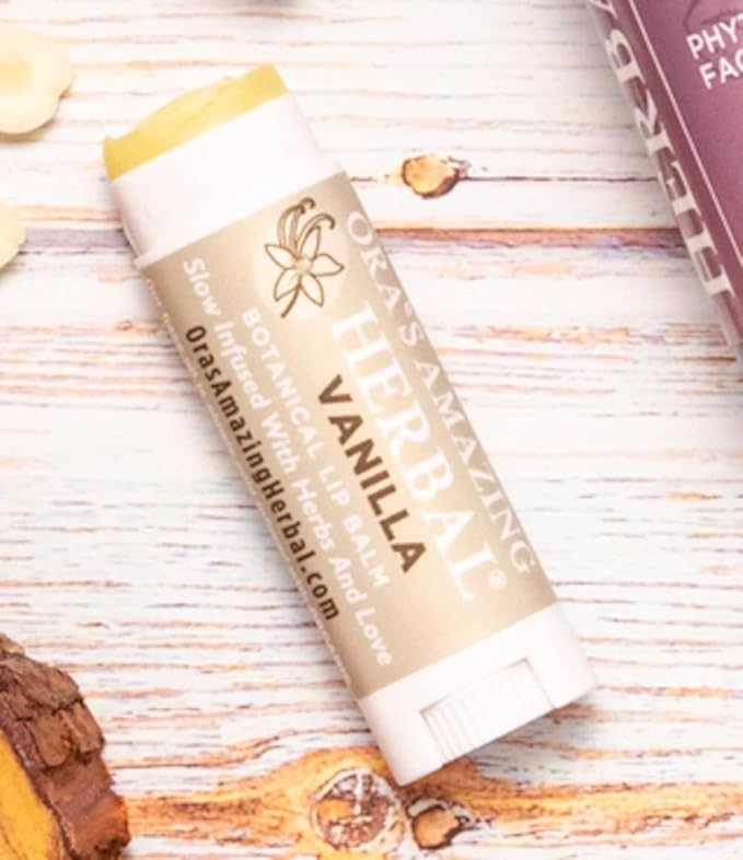 Soothing Natural Vanilla Lip Balm, Beeswax Lip Balm, Calendula Lip Balm, Dry Cracked Lips, Perioral Dermatitis, Organic Coconut Oil No Synthetic Fragrance