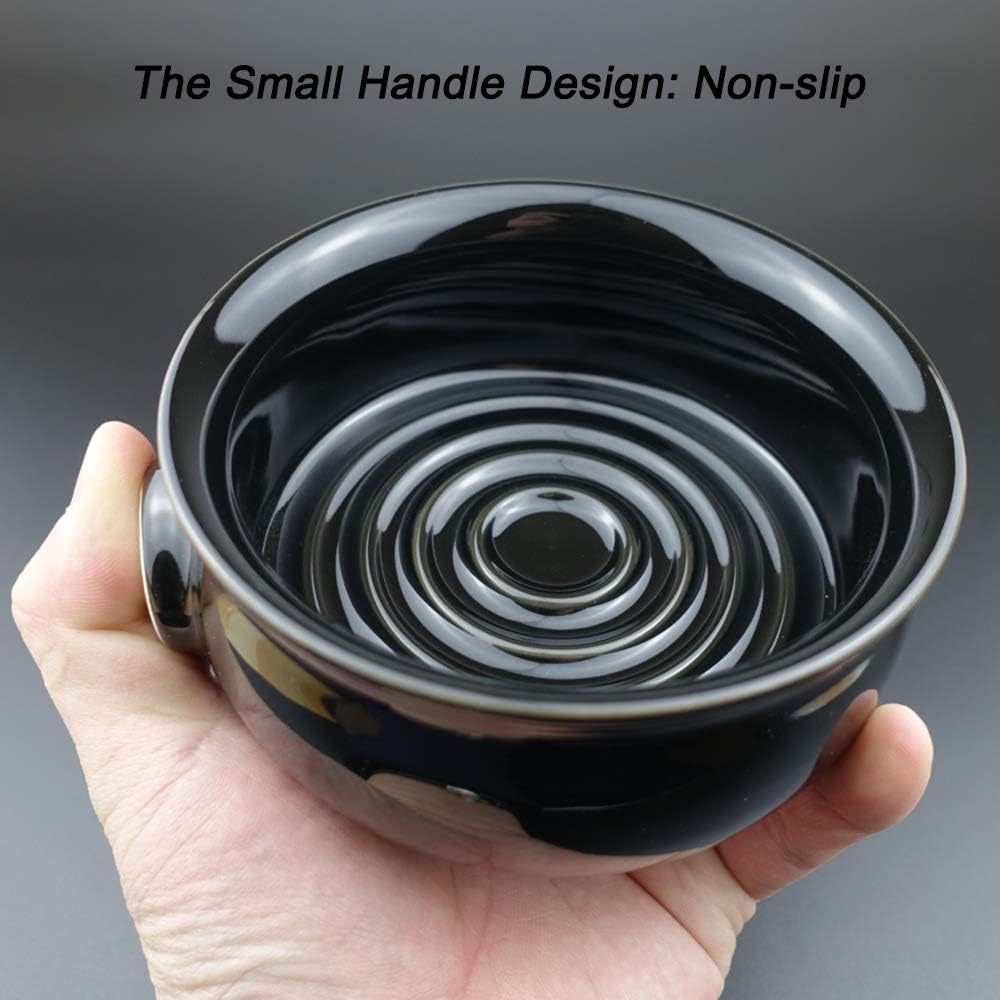 Shaving Soap Bowl For Men, Easier to Lather Black