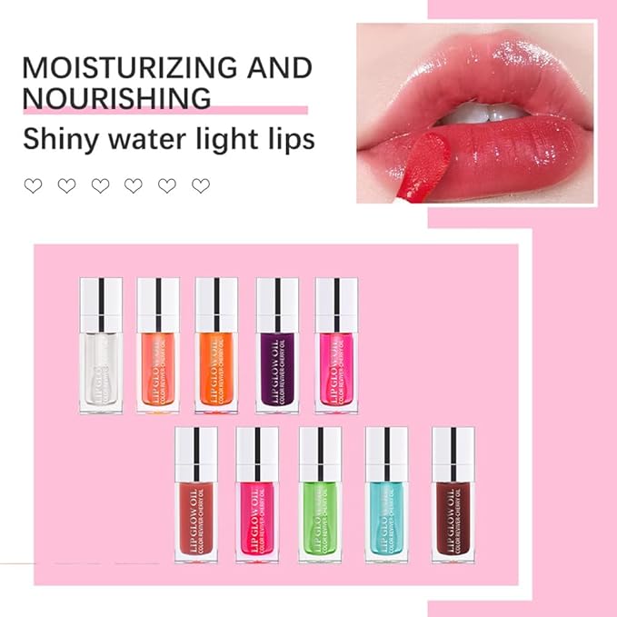 Moisturizing Lip Oil,No-Sticky Lip Gloss Lip Balm Lip Care,Fruit Flavoured Lip Oil For Dry Lip's Moisturizing Hydrating And Nourishing (006#BERRY) 0.2 OZ