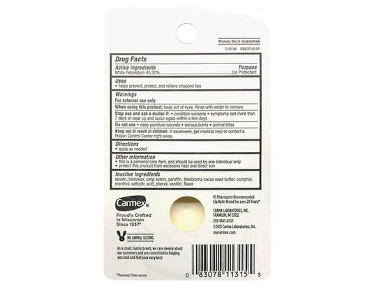 Carmex Classic Lip Balm Medicated 0.25 oz (Packs of 12)