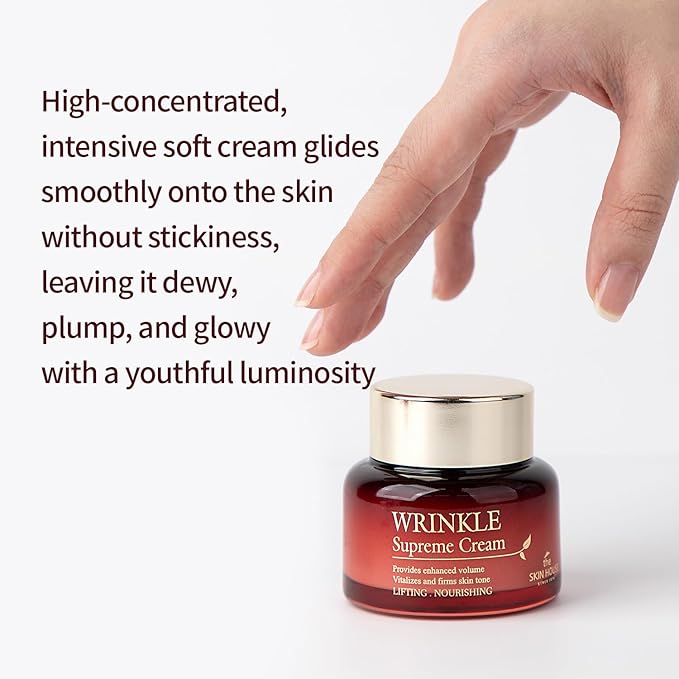 THE SKIN HOUSE Wrinkle Supreme Gift Set l Birthday present , Korean Facial Skin Care Essential for Wrinkles, Fine Lines, Nourishing l Red Ginseng, Adenosine, Ceramide l Facial Cleanser, Serum, Cream