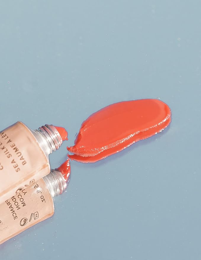 MARA - Natural Sea Silk Lip Balm With Algae + Moringa | Non-Toxic, Plant-Based Skin Care, Hypoallergenic | Moisturize, Plump + Soothe Dry, Chapped Lips (Coral, 0.5 oz | 15 ml)