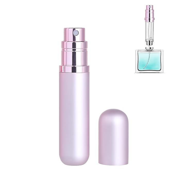 Travel Refillable Perfume Atomizer Bottle 5ml Leakproof Travel Perfume Refillable Bottle (Pink)