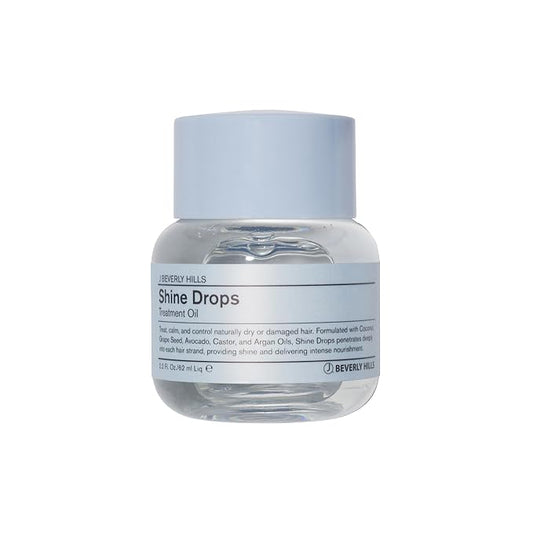 J Beverly Hills Shine Drops Hair Treatment Oil with Botanical Oils for Shine, Nourishment and Dry Hair Repair, 2.2 Oz
