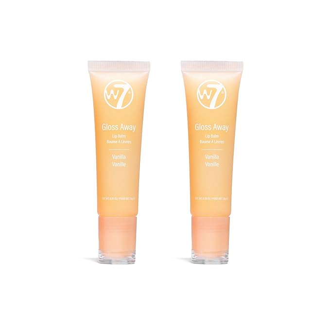 W7 Gloss Away Lip Balm - 2 Piece Set - Nourishing Lip Balm Formula With Shea Butter - Vanilla