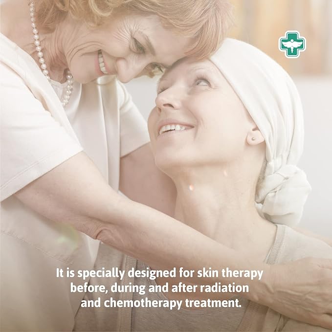 Oncology Cream 4 oz plus 3 Pack Lip Balm. Hydrating to Stressed Skin Undergoing Chemo or Radiation. Skin Therapy. Made with Botanicals.