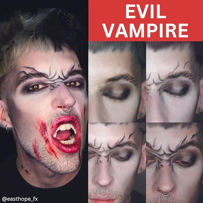 Mehron Makeup Premium Character Kits| Makeup Kits for Halloween & Cosplay| Made in the USA | Complete Makeup Kit | Includes all Makeup, Tools, & Instructions on How to Create the Look | (Vampire)