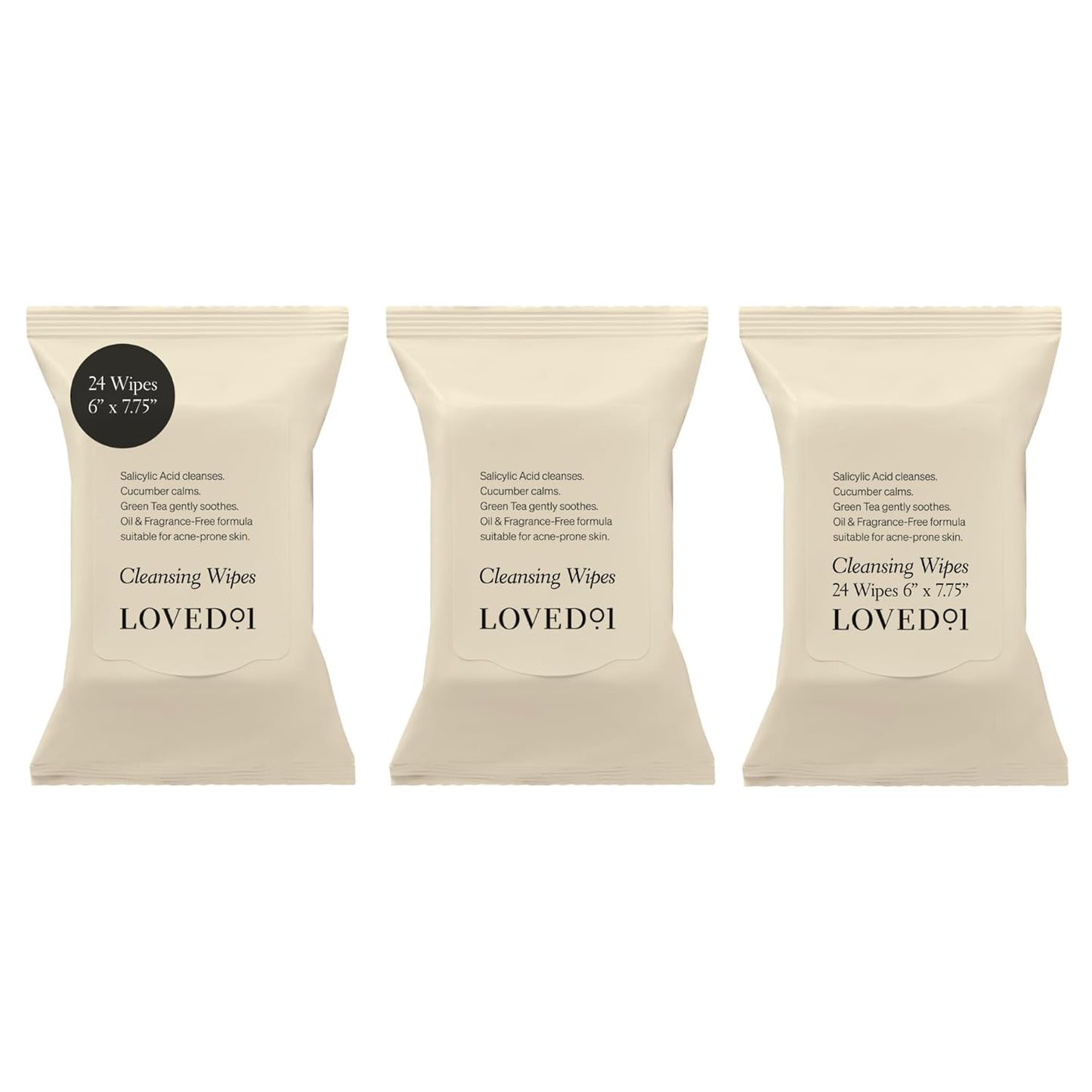 Face & Body Salicylic Acid Exfoliating Cleansing Wipes, John Legend Skincare, Oil & Fragrance-Free, No-Rinse, Suitable for Blemish-Prone Skin, 3-Pack (72 wipes)