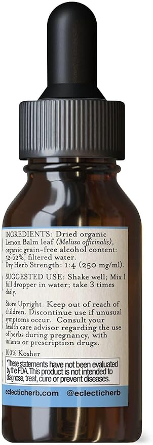 Eclectic Lemon Balm O, Red, 1 Fluid Ounce