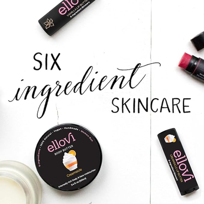 Natural Lip Butter Lip Balm - Creamsicle - Pure Enough to Eat - Made With Just 6 Vegan Ingredients - 100% Natural & Organic Moisturizing Lip Care for All Day Hydration (3-Pack)