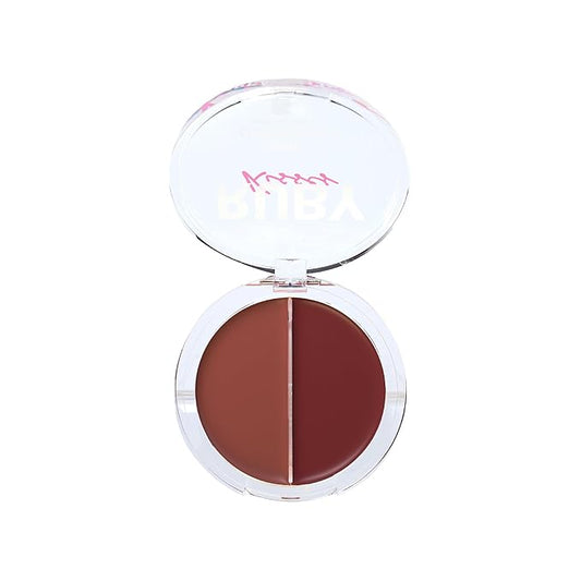 Ruby Kisses Duo Cream Blush, Smooth, Natural-Looking, Long-Lasting Face Makeup Blush for Cheeks, Lips, and Eyes, Buildable and Blendable, Infused with Green Tea, Aloe Vera Extract, and Hyaluronic Acid
