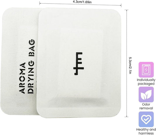 Amber Vetiver Scented Sachets, Subtle Woody Aroma Odor Remover and Freshener for Shoes, Closets, Drawers, Car Interiors, and Storage Totes – Pack of 20