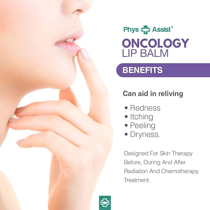 Oncology Lip Balm USDA Organic, Hydrate Dry, Parched Lips. Moisturizing -3 Pack