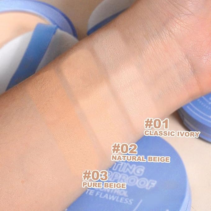 Pressed Matte Face Powder Makeup & Setting Powder for Poreless Wrinkle Blurring Contour Concealer Finishing,Lightweight,High Coverage,Shine Control, N.W 10g (03#)