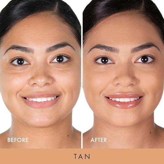 Wander Beauty Wanderlust Powder Foundation - Tan - Blurs and Evens Skin Tone - Perfects and Hydrates With Hyaluronic Acid, Aloe, Honeysuckle, & Vitamin E - Lightweight, Buildable Coverage - 0.31 oz