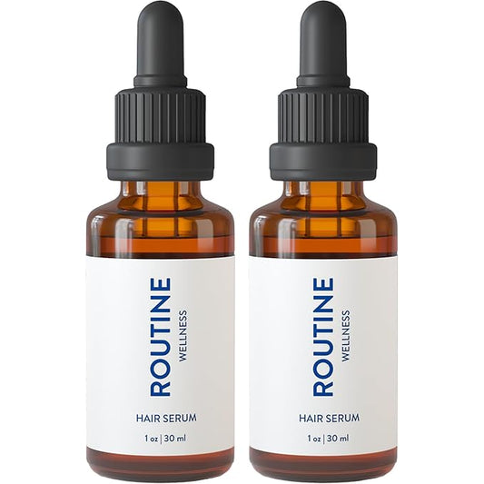 Routine Wellness Advanced Hair Serum - Nourishing Scalp Treatment for Enhanced Hair Support and Thickness with Natural Oils, Ideal for Men & Women - 30ml (Pack of 2)
