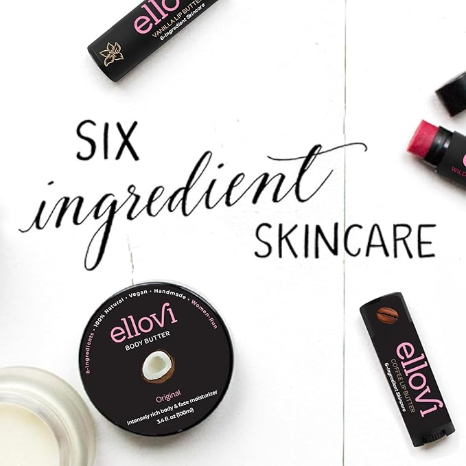 Natural Lip Butter Lip Balm - Coffee - Pure Enough to Eat - Made With Just 6 Vegan Ingredients - Moisturizing Lip Care for All Day Hydration