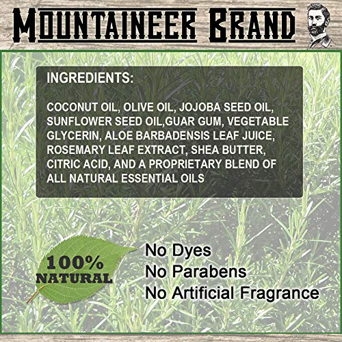 Mountaineer Brand Bald Head Shampoo for Men | All Natural Moisturizing/Hydrating Shaving Soap and Face Cleanser | For Daily Head/Scalp Care and Wash | Cleanse | Refreshing Natural Scent 4oz