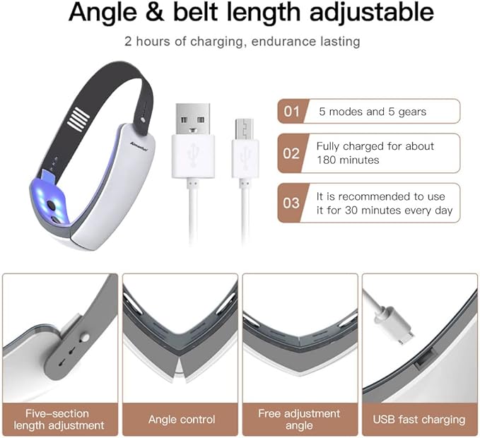V-Face Electric Double Chin Device，Facial Lifting Machine with Intelligent Remote Control