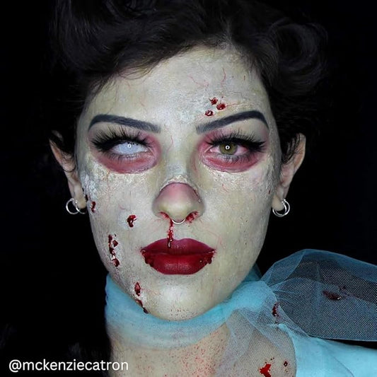 Mehron Makeup Color Cups | Stage, Foundation, Face Paint, Body Paint, Halloween | Face Paint Makeup | Greasepaint .5 oz (14 g) (Zombie Flesh)