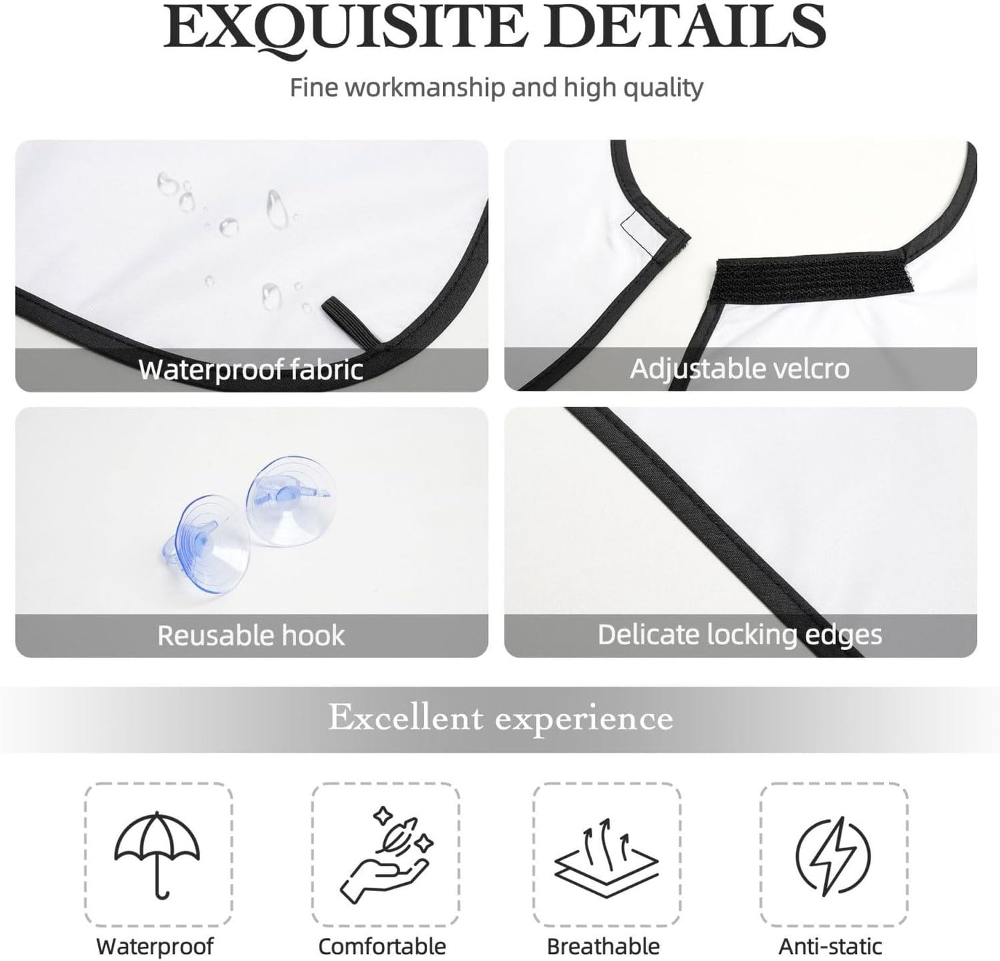 Stretchable Beard Cape, Non-Stick Hair Catcher for Trimming, Waterproof Grooming Apron, Leopard Cheetah Print