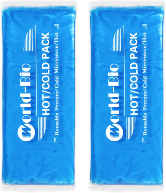 Gel Soft Flexible Ice Packs for Injuries Reusable, 2Pack-12" X 4.7", Freezer Cold Pack, Hot Cold Compress Cooling Gel Pad for Neck, Ankle, Knee, Leg, Shoulder, Elbow, Wrist, Feet Injury Pain Relief