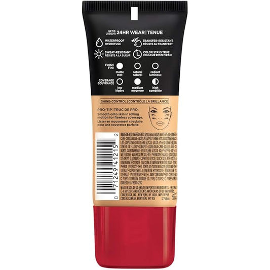 L'Oreal Paris Cosmetics Makeup Infallible Pro-Matte Liquid Longwear Foundation, Sand, 1 fl oz