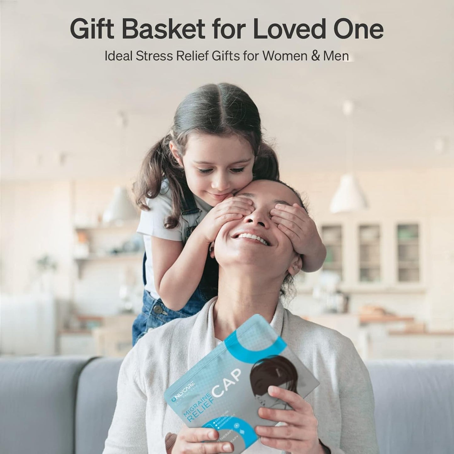 ONLYCARE Migraine Relief Cap, Upgraded Odorless Migraine Ice Head Wrap, Headache Relief Hat for Migraine, Slight-Pink