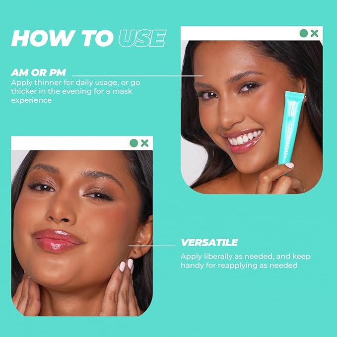 Vitamasques Lip Butter Balm - Sweet Mint, Korean Lip Balm - Peptide Lip Treatment - Lips Balm Hydrating - Light Tinted Lips balm - Made in Korea - 0.33 fl.oz